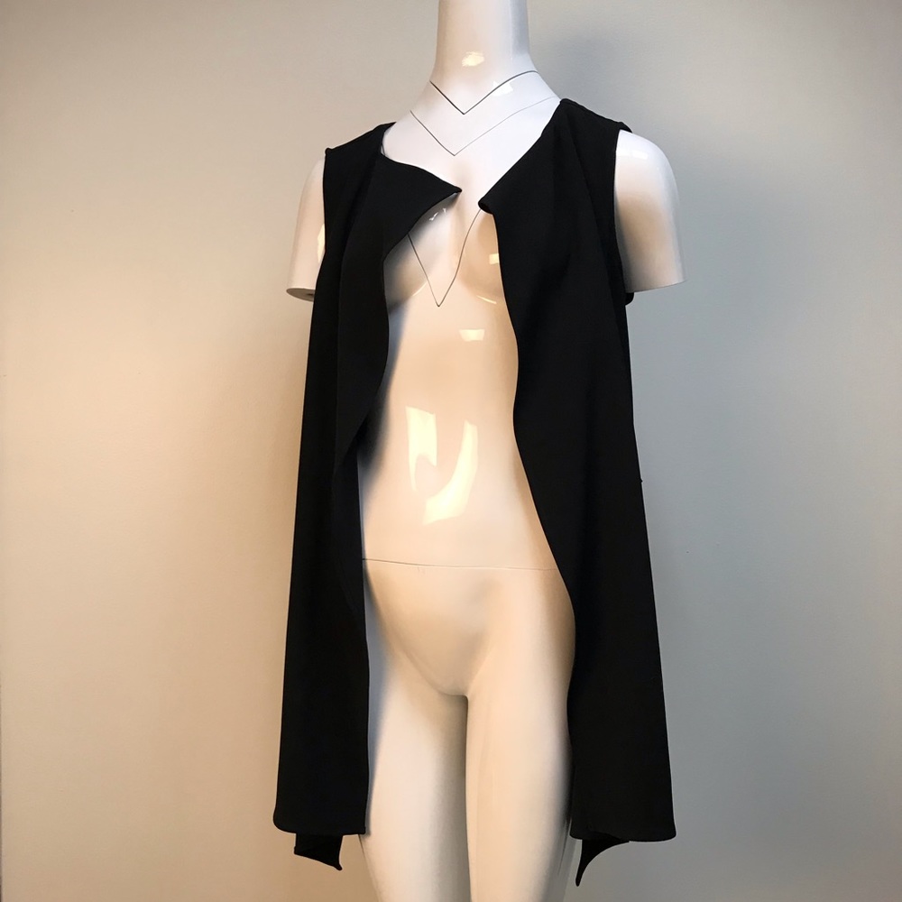 Zara Basic All Black Open Front Cardigan - image 1